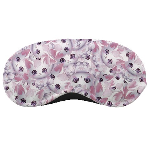 Sweet Kawaii Kitty Pattern (ai) Bk Sleep Mask from ArtsNow.com Front