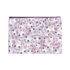 Sweet Kawaii Kitty Pattern (ai) Bk Cosmetic Bag (Large) from ArtsNow.com Back