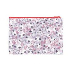 Sweet Kawaii Kitty Pattern (ai) Bk Cosmetic Bag (Large) from ArtsNow.com Back