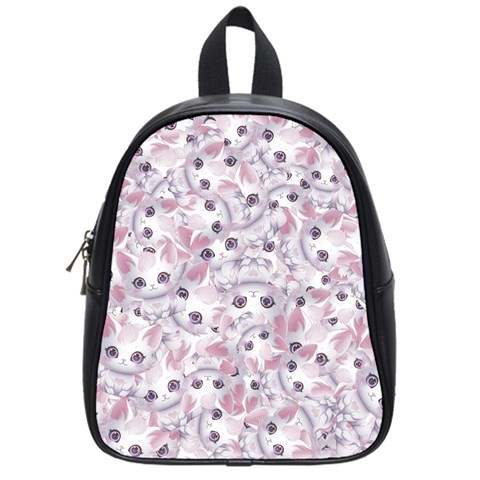 Sweet Kawaii Kitty Pattern (ai) Bk School Bag (Small) from ArtsNow.com Front