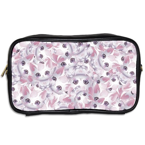 Sweet Kawaii Kitty Pattern (ai) Bk Toiletries Bag (Two Sides) from ArtsNow.com Back