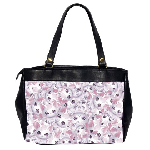 Sweet Kawaii Kitty Pattern (ai) Bk Oversize Office Handbag (2 Sides) from ArtsNow.com Back