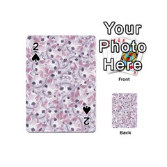 Sweet Kawaii Kitty Pattern (ai) Bk Playing Cards 54 Designs (Mini) from ArtsNow.com Front - Spade2