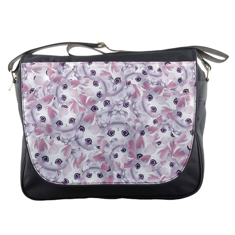 Sweet Kawaii Kitty Pattern (ai) Bk Messenger Bag from ArtsNow.com Front