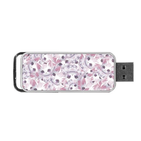 Sweet Kawaii Kitty Pattern (ai) Bk Portable USB Flash (One Side) from ArtsNow.com Front