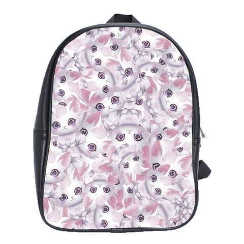 Sweet Kawaii Kitty Pattern (ai) Bk School Bag (XL) from ArtsNow.com Front