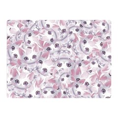 Sweet Kawaii Kitty Pattern (ai) Bk Two Sides Premium Plush Fleece Blanket (Mini) from ArtsNow.com 35 x27  Blanket Front