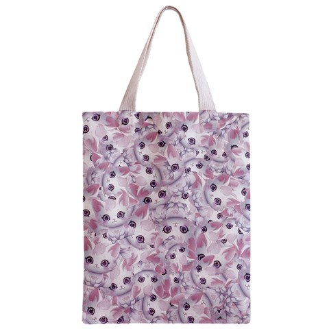 Sweet Kawaii Kitty Pattern (ai) Bk Zipper Classic Tote Bag from ArtsNow.com Front