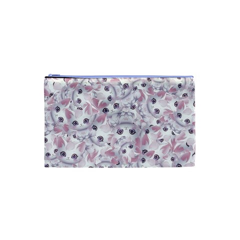 Sweet Kawaii Kitty Pattern (ai) Bk Cosmetic Bag (XS) from ArtsNow.com Front