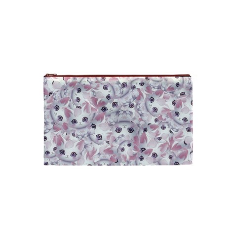 Sweet Kawaii Kitty Pattern (ai) Bk Cosmetic Bag (XS) from ArtsNow.com Front