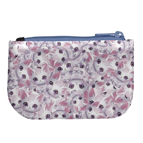 Sweet Kawaii Kitty Pattern (ai) Bk Large Coin Purse from ArtsNow.com Back