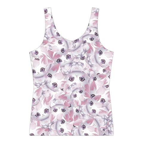 Sweet Kawaii Kitty Pattern (ai) Bk Sport Tank Top  from ArtsNow.com Front