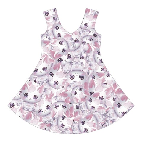 Sweet Kawaii Kitty Pattern (ai) Bk Short Sleeve V Front