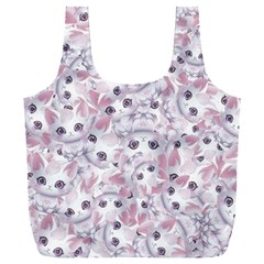 Sweet Kawaii Kitty Pattern (ai) Bk Full Print Recycle Bag (XXL) from ArtsNow.com Front