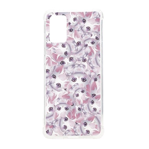 Sweet Kawaii Kitty Pattern (ai) Bk Samsung Galaxy S20 Plus 6.7 Inch TPU UV Case from ArtsNow.com Front