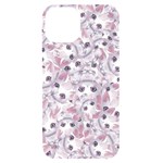 Sweet Kawaii Kitty Pattern (ai) Bk iPhone 14 Black UV Print Case