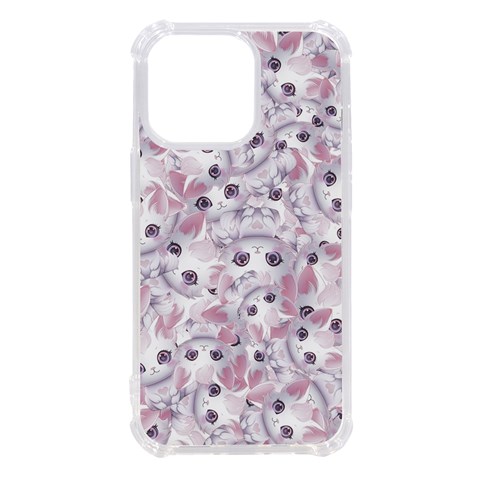 Sweet Kawaii Kitty Pattern (ai) Bk iPhone 13 Pro TPU UV Print Case from ArtsNow.com Front