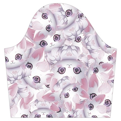 Sweet Kawaii Kitty Pattern (ai) Bk Trumpet Sleeve Cropped Top from ArtsNow.com Sleeve Left