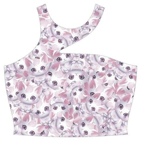 Sweet Kawaii Kitty Pattern (ai) Bk Cut Out Top from ArtsNow.com Front