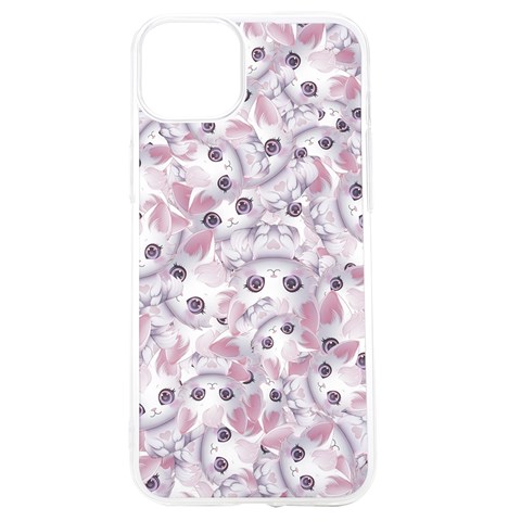 Sweet Kawaii Kitty Pattern (ai) Bk iPhone 15 TPU UV Print Case from ArtsNow.com Front