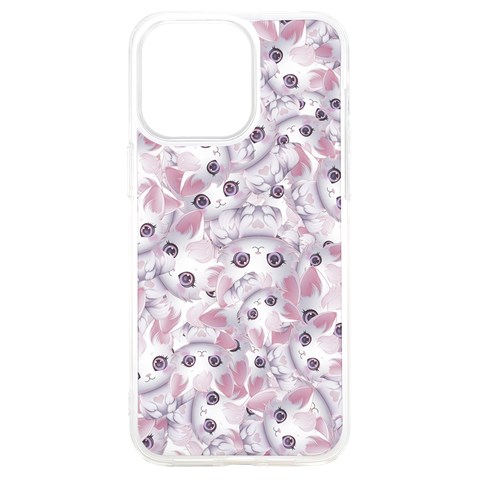 Sweet Kawaii Kitty Pattern (ai) Bk iPhone 15 Plus TPU UV Print Case from ArtsNow.com Front