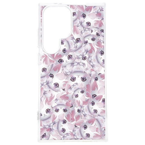 Sweet Kawaii Kitty Pattern (ai) Bk Samsung Galaxy S24 Plus 6.7 Inch TPU UV Case from ArtsNow.com Front