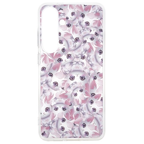 Sweet Kawaii Kitty Pattern (ai) Bk Samsung Galaxy S24 Ultra 6.9 Inch TPU UV Case from ArtsNow.com Front