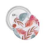 Feathers, Boho, Cute, Feather, Pastel 2.25  Buttons