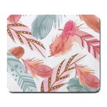 Feathers, Boho, Cute, Feather, Pastel Large Mousepad