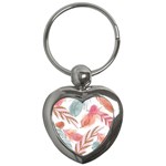 Feathers, Boho, Cute, Feather, Pastel Key Chain (Heart)