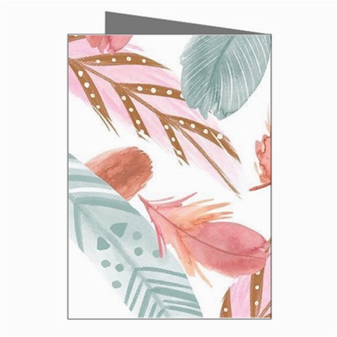 Feathers, Boho, Cute, Feather, Pastel Greeting Card from ArtsNow.com Right