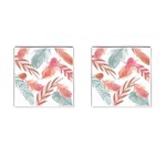 Feathers, Boho, Cute, Feather, Pastel Cufflinks (Square)