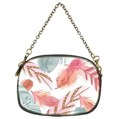 Feathers, Boho, Cute, Feather, Pastel Chain Purse (Two Sides) from ArtsNow.com Front