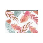 Feathers, Boho, Cute, Feather, Pastel Cosmetic Bag (Large)