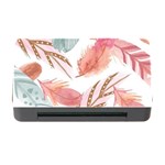 Feathers, Boho, Cute, Feather, Pastel Memory Card Reader with CF