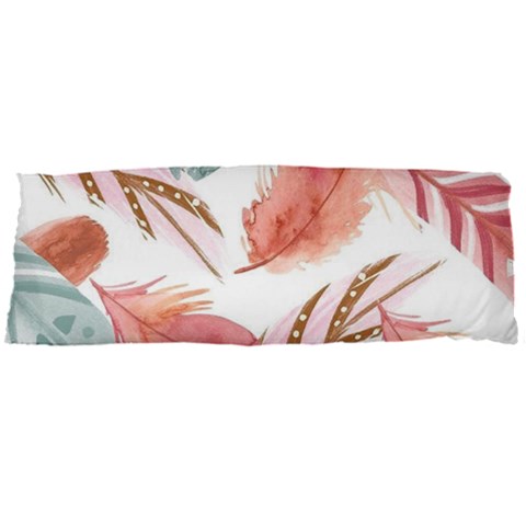 Feathers, Boho, Cute, Feather, Pastel Body Pillow Case Dakimakura (Two Sides) from ArtsNow.com Front