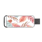 Feathers, Boho, Cute, Feather, Pastel Portable USB Flash (Two Sides)