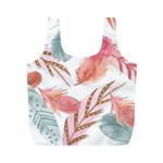 Feathers, Boho, Cute, Feather, Pastel Full Print Recycle Bag (M)