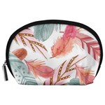 Feathers, Boho, Cute, Feather, Pastel Accessory Pouch (Large)