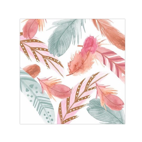 Feathers, Boho, Cute, Feather, Pastel Square Satin Scarf (30  x 30 ) from ArtsNow.com Front