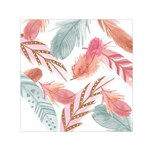 Feathers, Boho, Cute, Feather, Pastel Square Satin Scarf (30  x 30 )