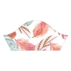 Feathers, Boho, Cute, Feather, Pastel Cotton Crop Top from ArtsNow.com Left Sleeve