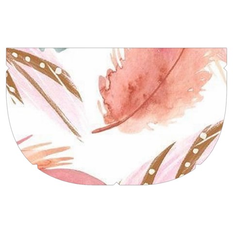 Feathers, Boho, Cute, Feather, Pastel Make Up Case (Medium) from ArtsNow.com Side Right