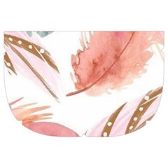 Feathers, Boho, Cute, Feather, Pastel Make Up Case (Large) from ArtsNow.com Side Right