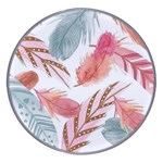 Feathers, Boho, Cute, Feather, Pastel Wireless Fast Charger(White)