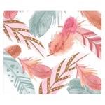 Feathers, Boho, Cute, Feather, Pastel Premium Plush Fleece Blanket (Small)