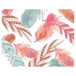 Feathers, Boho, Cute, Feather, Pastel Premium Plush Fleece Blanket (Medium)