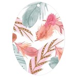 Feathers, Boho, Cute, Feather, Pastel UV Print Acrylic Ornament Oval