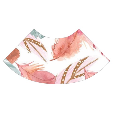 Feathers, Boho, Cute, Feather, Pastel Trumpet Sleeve Cropped Top from ArtsNow.com Cuff Left