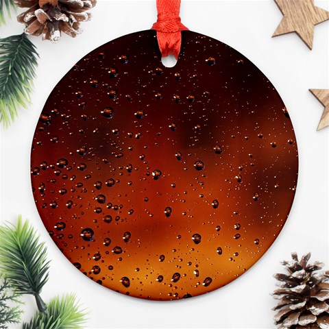 Water Drops, Lui, Amazing Ornament (Round) from ArtsNow.com Front